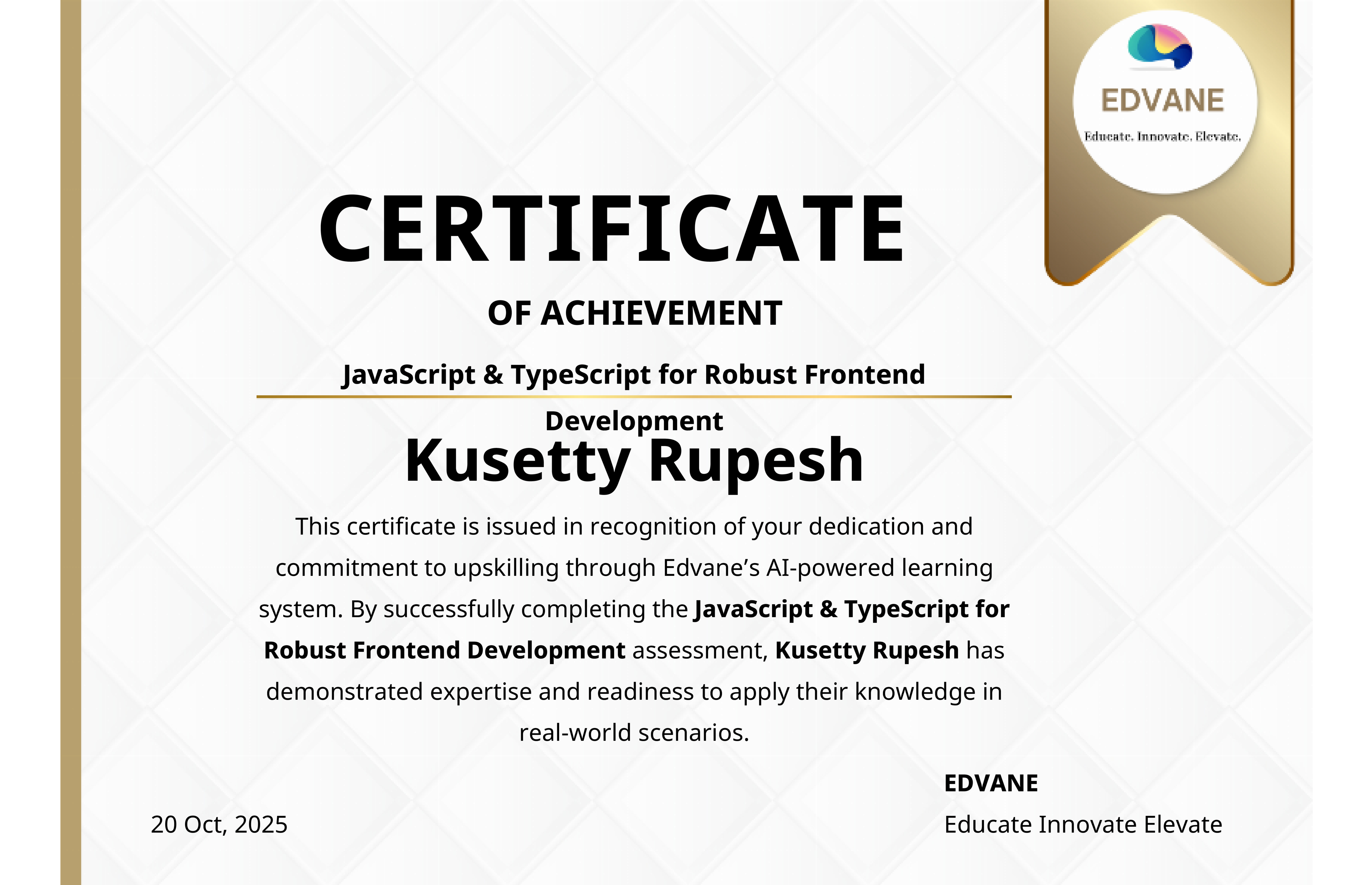 Certificate